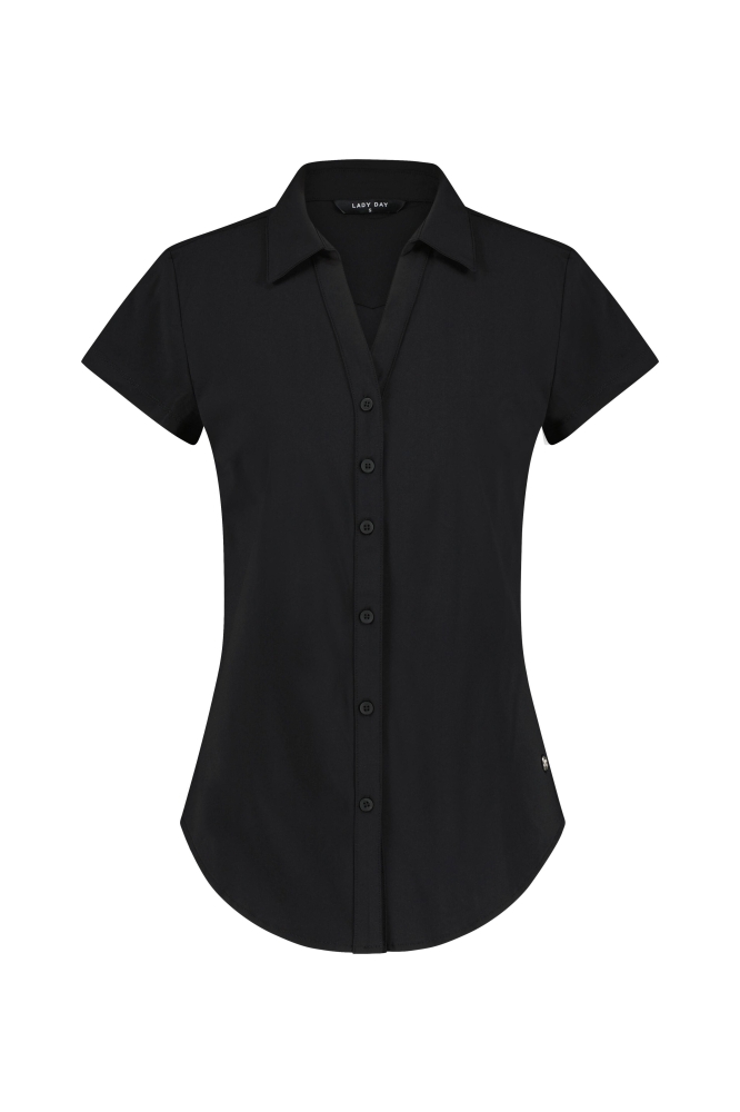 SUZY CAP BLOUSE l27 375 1066 BLACK